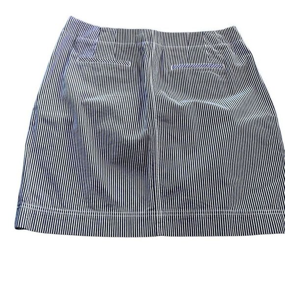 Talbots, navy and white striped mini skirt size 8 - Picture 3 of 3